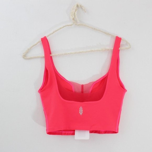 Free People Movement Mesh Hot Pink Crop Top - Picture 2 of 7